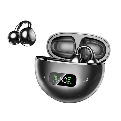 Ear Clip Earbuds Mini Open Ear Headphones Bone Conduction Earphones， True Wireless Bluetooth Headphones for Sport Workout Driving Walking Running Compatible with iPhone Android